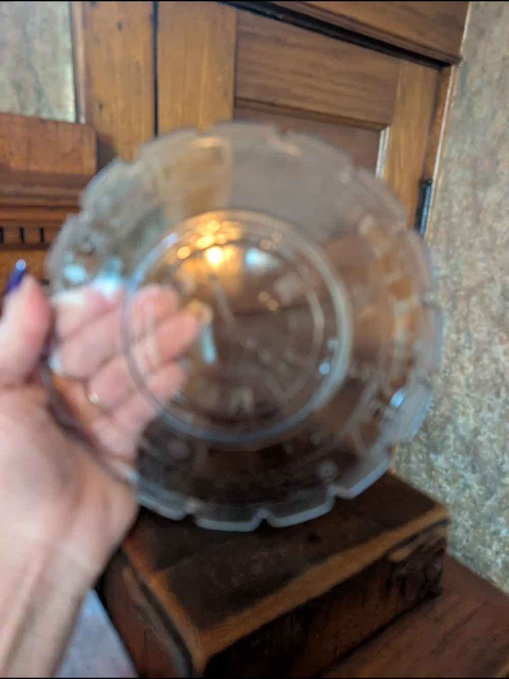 EAPG Pressed Glass Number and Alphabet Clock Childs Plate Children Antique